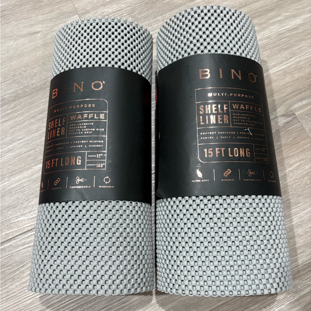 BINO Gray Shelf Liner - 15 FT Long